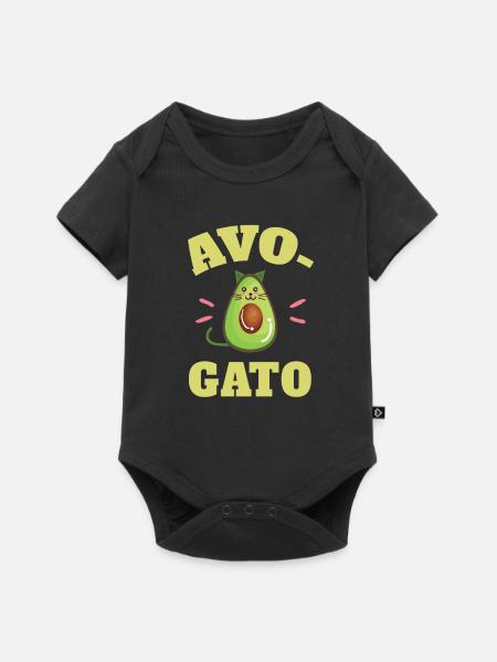 Avogato Grappig - Premium kortærmet baby-body  - sort