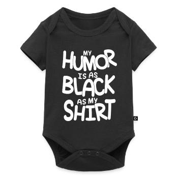 Mon humour est aussi noir que ma chemise - Body à manches courtes Premium Bébé - noir - Devant