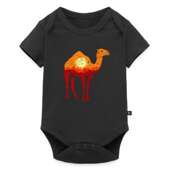 Desert Camel Sahara Arabia Savannah Orient Vintage - Body à manches courtes Premium Bébé - noir - Devant
