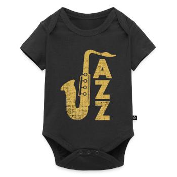 Jazz Saxophone Gift Musician Christmas - Baby Premium short-sleeve bodysuit - black - Front