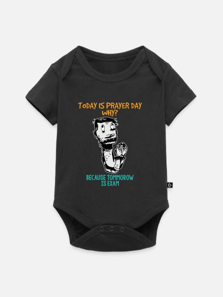 Prüfungen - Baby Premium Kurzarmbody - Schwarz