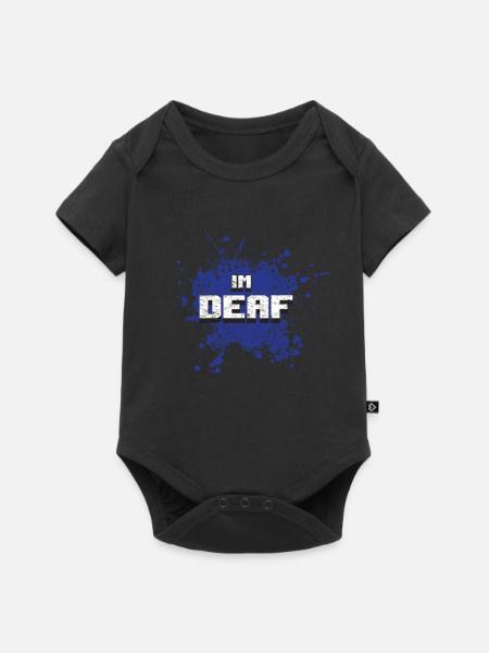 Taub Taubstumm - Baby Premium Kurzarmbody - Schwarz