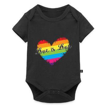 Love is Love heart - Baby Premium short-sleeve bodysuit - black - Front