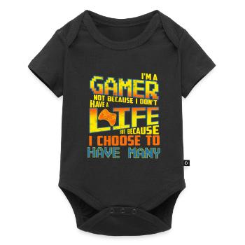 I am a gamer - Baby Premium short-sleeve bodysuit - black - Front