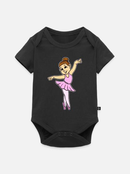 Ballett-Modell - Baby Premium Kurzarmbody - Schwarz