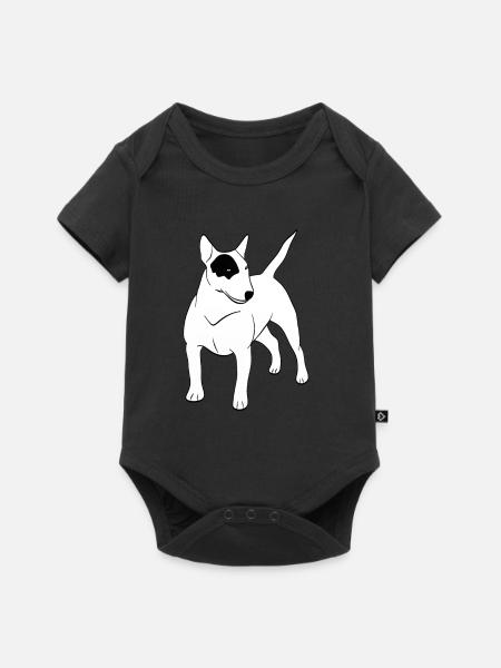 Bullterrier - Baby Premium Kurzarmbody - Schwarz