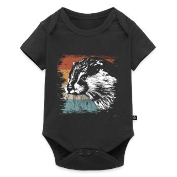 Otter - Baby Premium Kurzarmbody - Schwarz - Vorne