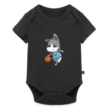 Basketball Wolf Basketballer Wolves Ball Sports - Baby Premium short-sleeve bodysuit - black - Front