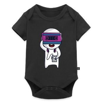Cassette de musique rétro - Body à manches courtes Premium Bébé - noir - Devant