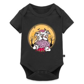 English Bulldog Halloween Zombie Dog Gift - Baby Premium short-sleeve bodysuit - black - Front