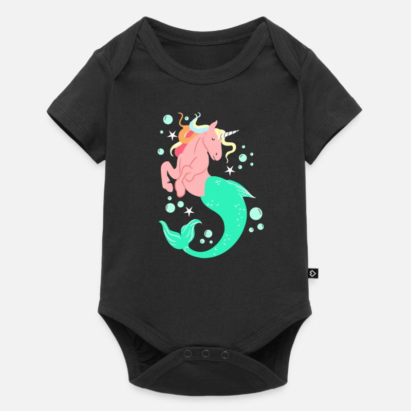 Mignon MermicornE Licorne Sirène Créature mythique - Body à manches courtes Premium Bébé - noir