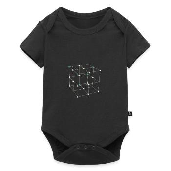Geometric shapes squares - Baby Premium short-sleeve bodysuit - black - Front
