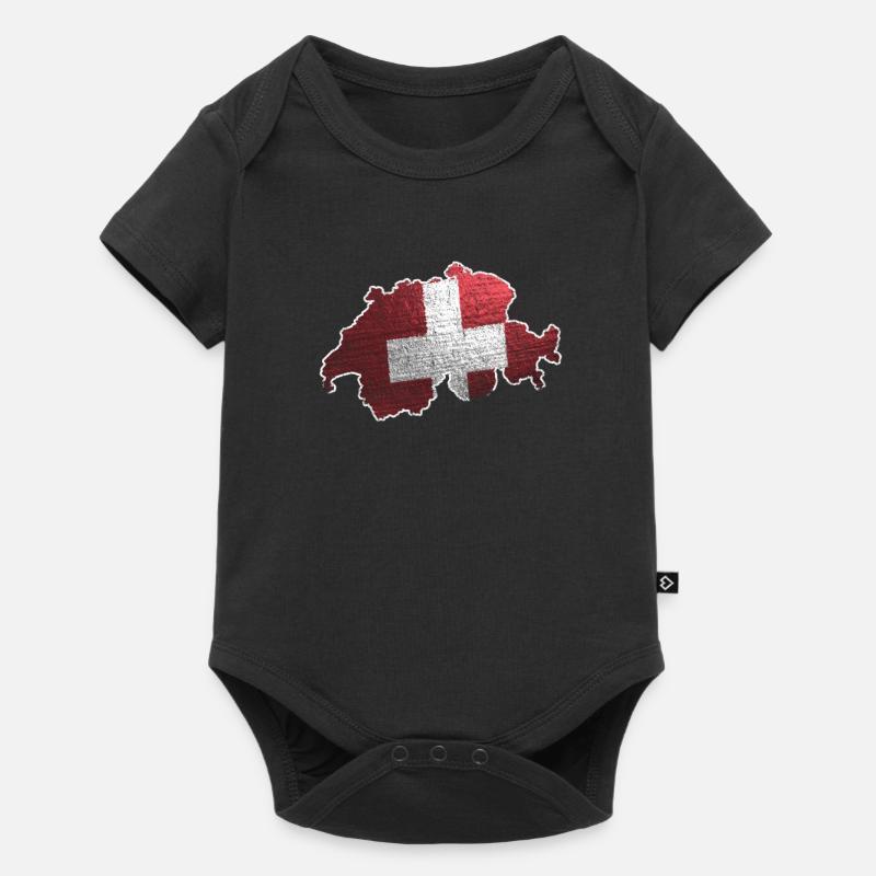 Suisse - Body à manches courtes Premium Bébé - noir