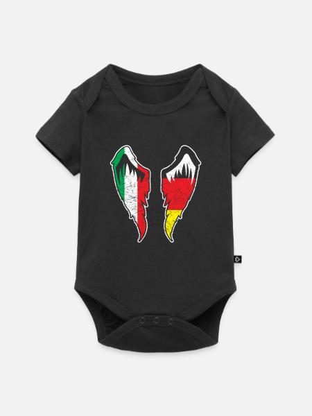 Italien und Deutschland - Baby Premium Kurzarmbody - Schwarz
