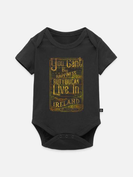 Irland - Baby Premium Kurzarmbody - Schwarz