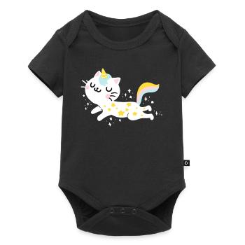 Unicorn Caticorn Magical Unicorn Cat Kitty Kitten - Baby Premium short-sleeve bodysuit - black - Front