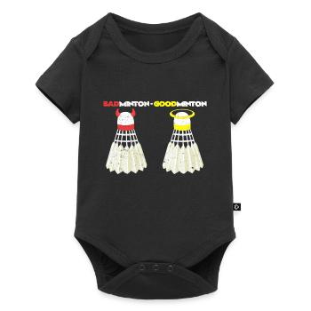 Jeu de flipper badminton badminton pun - Body à manches courtes Premium Bébé - noir - Devant