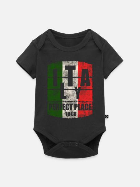 Italien - Baby Premium Kurzarmbody - Schwarz