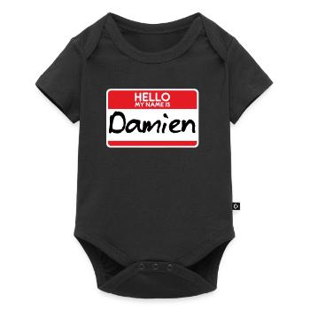 Damien Horror Film Le Costume d'Halloween présage - Body à manches courtes Premium Bébé - noir - Devant