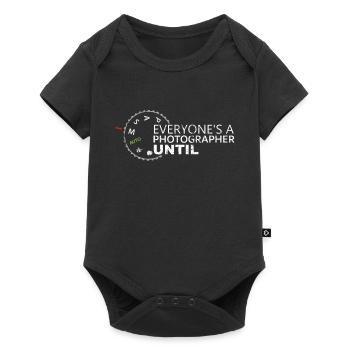 Jeder ist ein Fotograf bis ... Manueller Modus - Baby Premium Kurzarmbody - Schwarz - Vorne