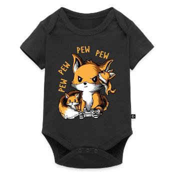 Pew Pew Parent | Funny, cute & nerdy shirt - Baby Premium short-sleeve bodysuit - black - Front