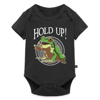 Frosch - Baby Premium Kurzarmbody - Schwarz - Vorne