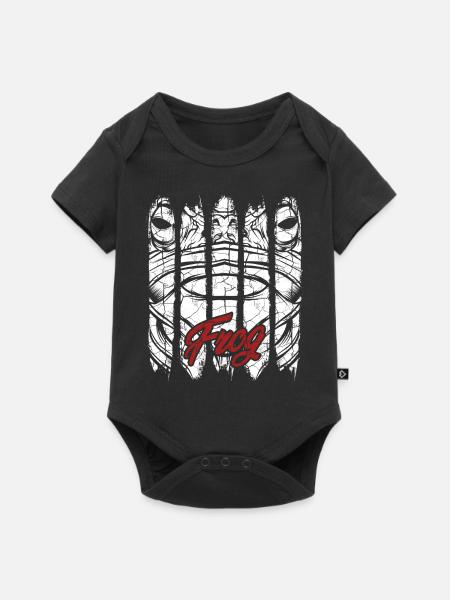 Frosch - Baby Premium Kurzarmbody - Schwarz