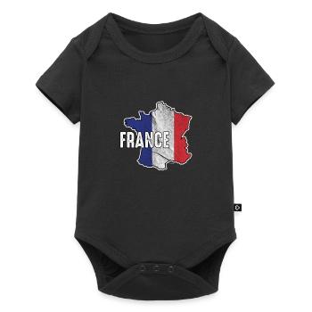 Patriotic France Flag Patriot French Nationalism - Baby Premium short-sleeve bodysuit - black - Front