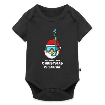 All I Want For Christmas Is Scuba Xmas Scuba Diver - Baby Premium short-sleeve bodysuit - black - Front