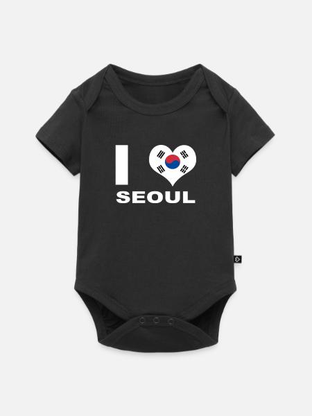 Seoul - Baby Premium Kurzarmbody - Schwarz