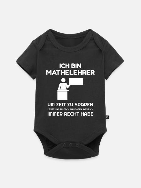 Ich bin Mathelehrer - Baby Premium Kurzarmbody - Schwarz