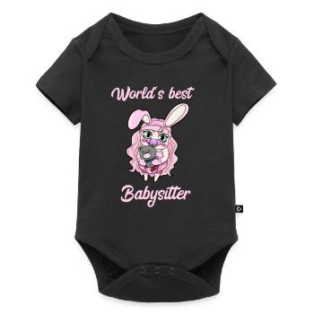 World's Best Babysitter Baby Sitter babysitting - Baby Premium short-sleeve bodysuit - black - Front