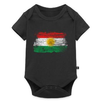 Kurdistan liberté Erbil bannière drapeau drapeau - Body à manches courtes Premium Bébé - noir - Devant