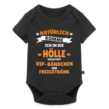 Natürlich komme ich in die hölle - Baby Premium Kurzarmbody - Schwarz - Vorne