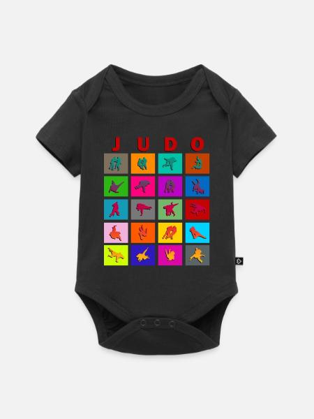 Judo Griffe - Training - Tshirt - Geschenkidee - Baby Premium Kurzarmbody - Schwarz