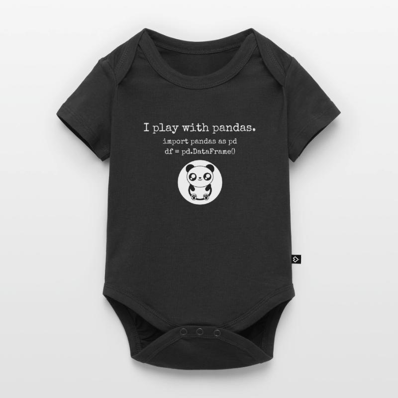 Programmation Python jouant avec des pandas Body à manches courtes Premium Bébé