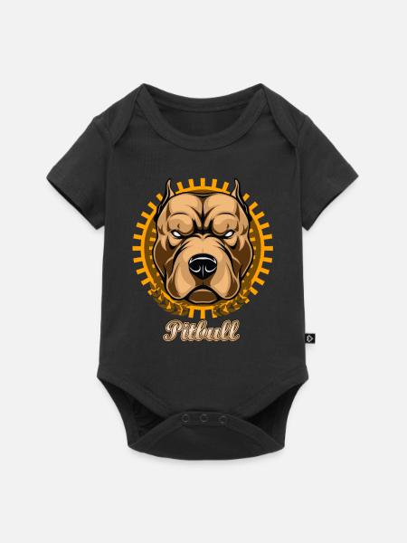 Pitbull - Baby Premium Kurzarmbody - Schwarz
