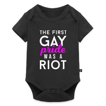 The First Gay Pride LGBT LGBTQ Transgender Support - Baby Premium short-sleeve bodysuit - black - Front