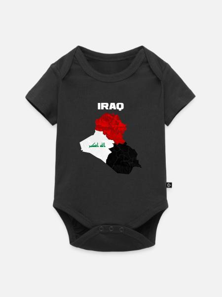 Irak - Baby Premium Kurzarmbody - Schwarz