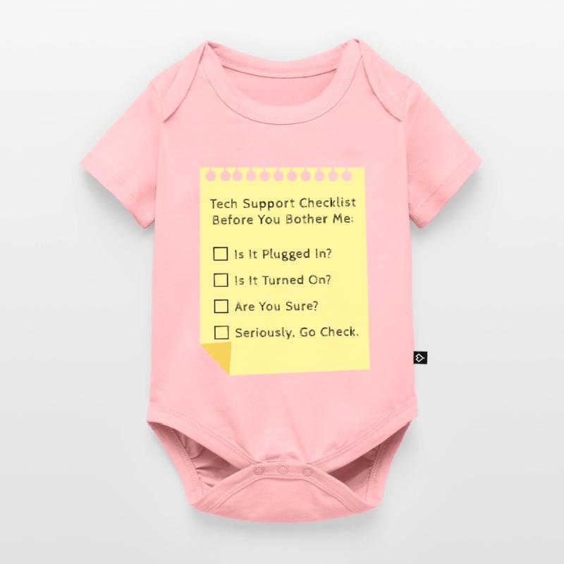 Tech Support Checklist Funny Helpdesk IT Engineer Baby Premium short-sleeve bodysuit