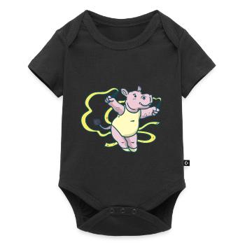 Hippopotamus Turner - Baby Premium short-sleeve bodysuit - black - Front