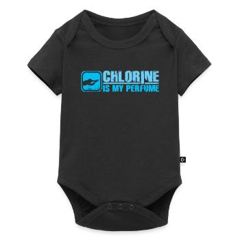 Chlore natation mer vacances baignade - Body à manches courtes Premium Bébé - noir - Devant