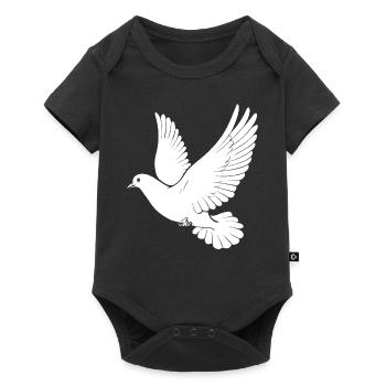 White dove love gift fly - Baby Premium short-sleeve bodysuit - black - Front