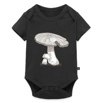 Champignons Science - Forêt de dons de biologie - Body à manches courtes Premium Bébé - noir - Devant