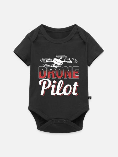 Drone Pilot - Baby Premium Kurzarmbody - Schwarz