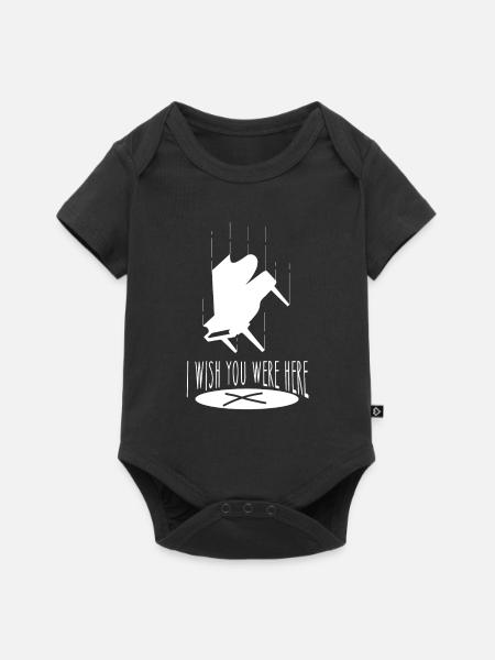 Klavier Instrument - Baby Premium Kurzarmbody - Schwarz