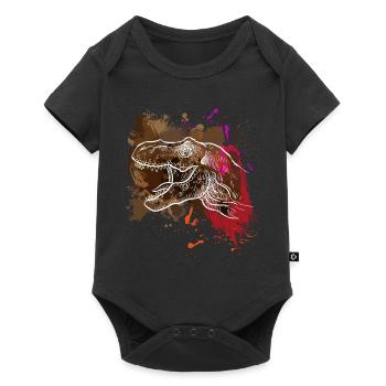 Dinosaure dinosaure - Body à manches courtes Premium Bébé - noir - Devant