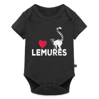 Lémurien - Body à manches courtes Premium Bébé - noir - Devant