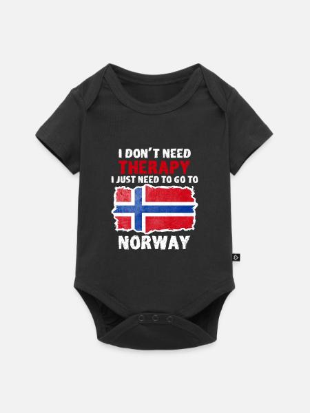 Norwegen - Baby Premium kortärmad bodysuit - svart