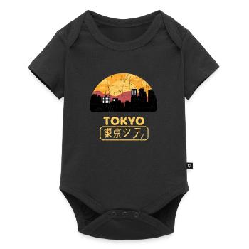 Tokio Japan - Baby Premium Kurzarmbody - Schwarz - Vorne